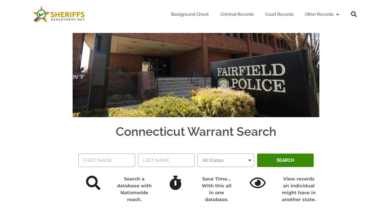 Connecticut Warrant Search - SheriffsDepartment.net